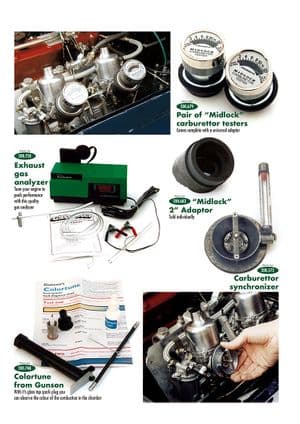Carburators 6 cil - Jaguar E-type 3.8 - 4.2 - 5.3 V12 1961-1974 - Jaguar-Daimler reserveonderdelen - Carburettor tools