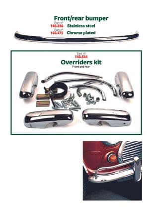 Bumper, grill en aankleding - Mini 1969-2000 - Mini reserveonderdelen - Bumpers