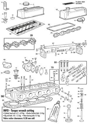 Cilinderkop - MGA 1955-1962 - MG reserveonderdelen - Cylinder head