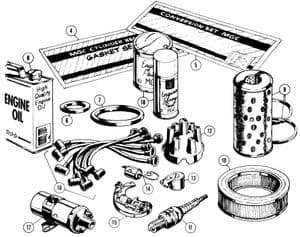 Belangrijkste onderdelen - MGC 1967-1969 - MG reserveonderdelen - Most important parts