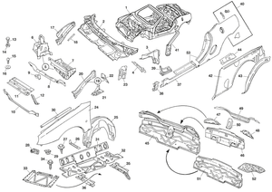Interne carrosseriedelen - MGF-TF 1996-2005 - MG reserveonderdelen - Body parts