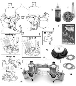 Carburators - MGA 1955-1962 - MG reserveonderdelen - Carburettors & kits