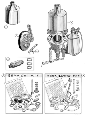 Carburators - MGTD-TF 1949-1955 - MG reserveonderdelen - Carburettors & repair kits