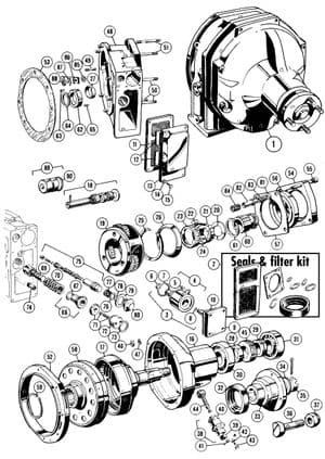 Automatische versnellingsbak - MGC 1967-1969 - MG reserveonderdelen - Overdrive