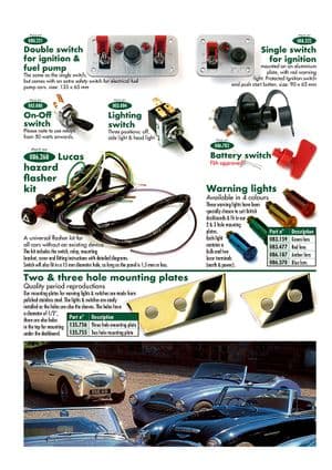 Sisustan varustelu & tarvikkeet - Austin Healey 100-4/6 & 3000 1953-1968 - Austin-Healey varaosat - Switches