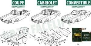 Externe carrosseriedelen - Jaguar XJS - Jaguar-Daimler reserveonderdelen - Pre facelift External body parts