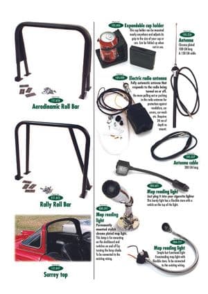 Accessoires - Triumph TR5-250-6 1967-'76 - Triumph reserveonderdelen - Roll bars & accessories