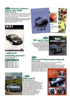 Catalogi - MGF-TF 1996-2005 - MG reserveonderdelen - Books and manuals