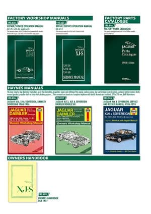 Kirjallisuus - Jaguar XJS - Jaguar-Daimler varaosat - Workshop manuals