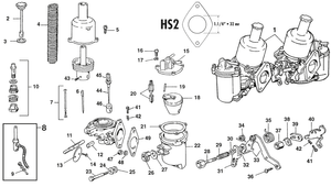 Carburators - MG Midget 1964-80 - MG reserveonderdelen - HS2 Carburettor