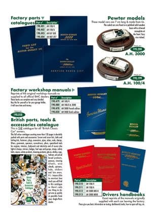 Kirjallisuus - Austin Healey 100-4/6 & 3000 1953-1968 - Austin-Healey varaosat - Manuals & handbooks