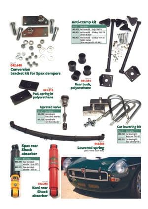 Takaripustukset & jousitus - MGB 1962-1980 - MG varaosat - Rear suspension upgrade