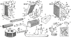 Verwarming/ventilatie - Jaguar XK120-140-150 1949-1961 - Jaguar-Daimler reserveonderdelen - Cooling & heating
