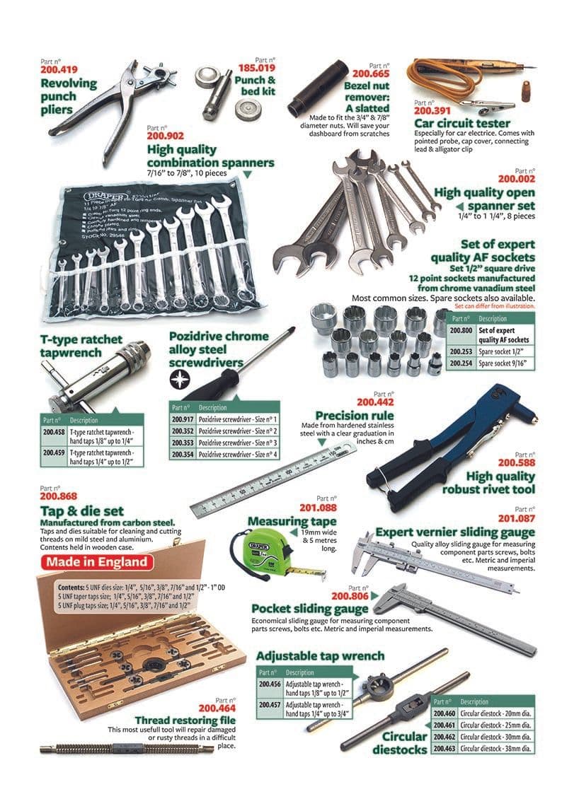Tools - Workshop & Tools - Maintenance & storage - MGB 1962-1980 - Tools - 1