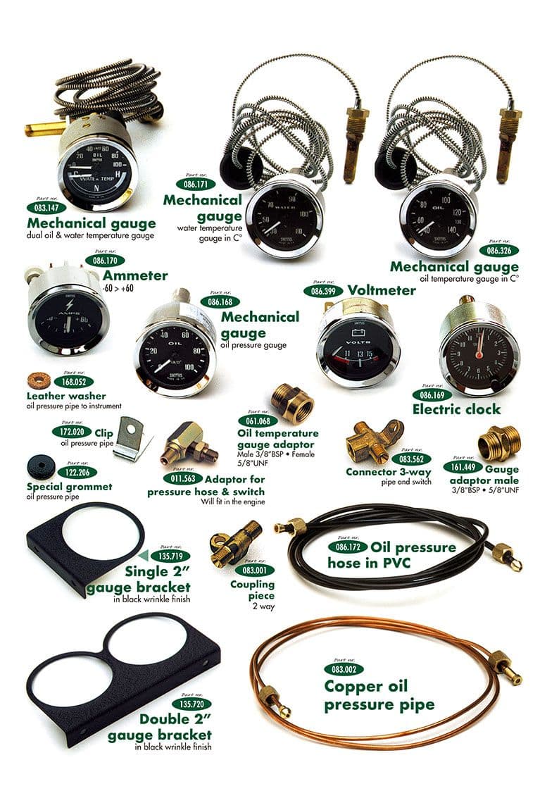 Instruments - Sisustan varustelu & tarvikkeet - Viritys & tarvikkeet - Austin-Healey Sprite 1958-1964 - Instruments - 1