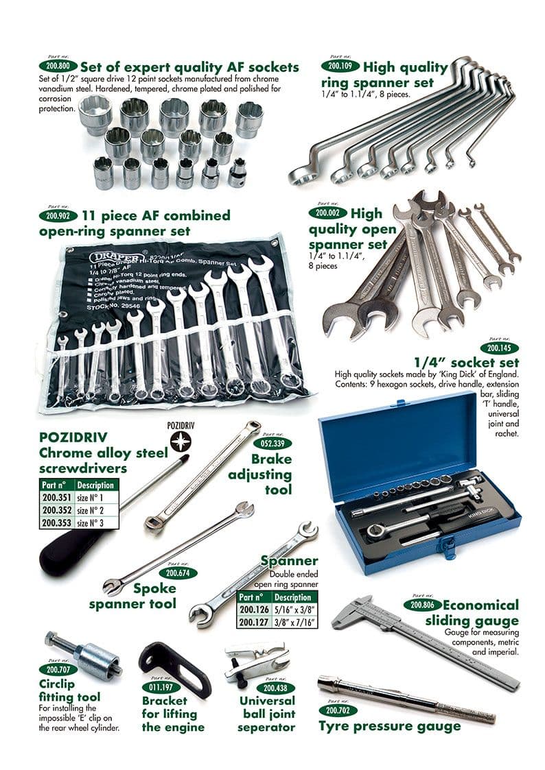 Tools 3 - Korjaus & työkalut - Huolto & säilytys - Morris Minor 1956-1971 - Tools 3 - 1