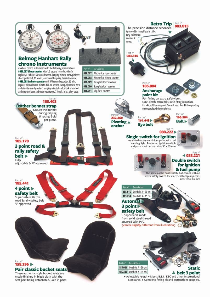 British Parts, Tools & Accessories - Seat belt & assemblies - 1