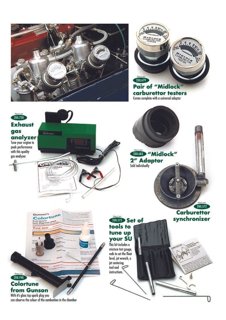 Carburettor tools - Carburators - Brandstof systeem - MGC 1967-1969 - Carburettor tools - 1