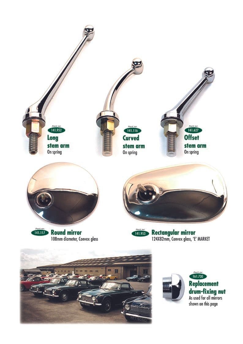 Car mirrors - Retroviseurs - Accessoires & améliorations - Triumph TR5-250-6 1967-'76 - Car mirrors - 1
