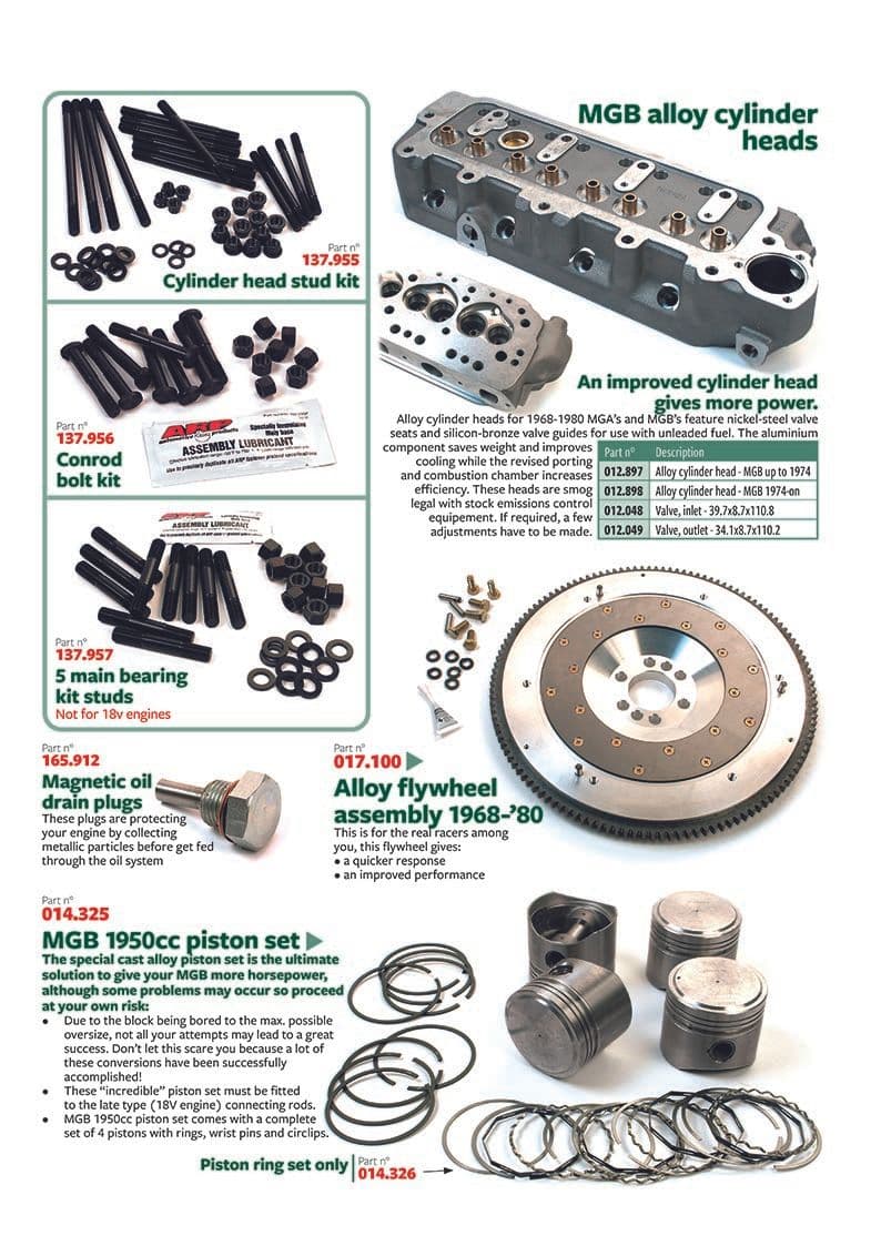 MGB 1962-1980 - Performance pistons & rings - Engine tuning - 1