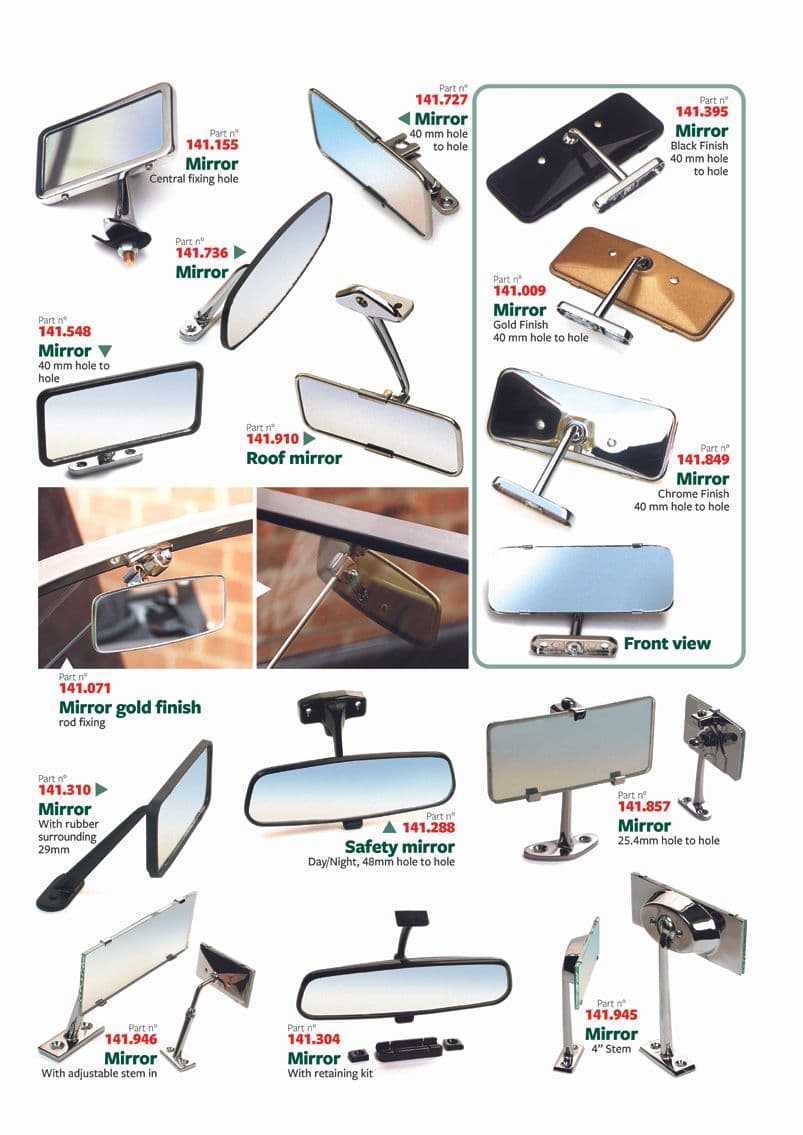 Interior Mirrors - Retroviseurs - Accessoires & améliorations - MGTD-TF 1949-1955 - Interior Mirrors - 1