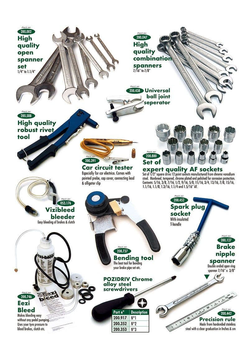 Tools - Warsztat & Narzędzia - Konserwacja & przechowywanie - Jaguar E-type 3.8 - 4.2 - 5.3 V12 1961-1974 - Tools - 1