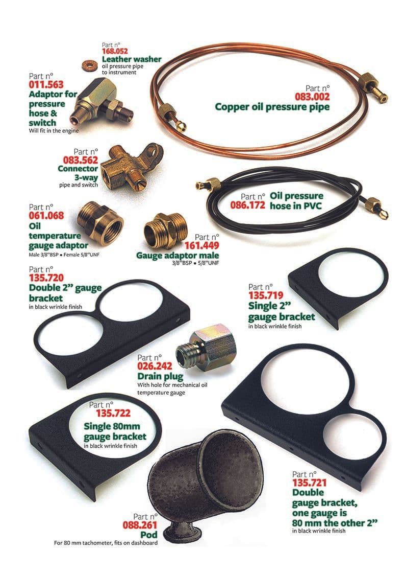Instruments and brackets - Innre Styling - Bil tillbehör och trimmning - Mini 1969-2000 - Instruments and brackets - 1