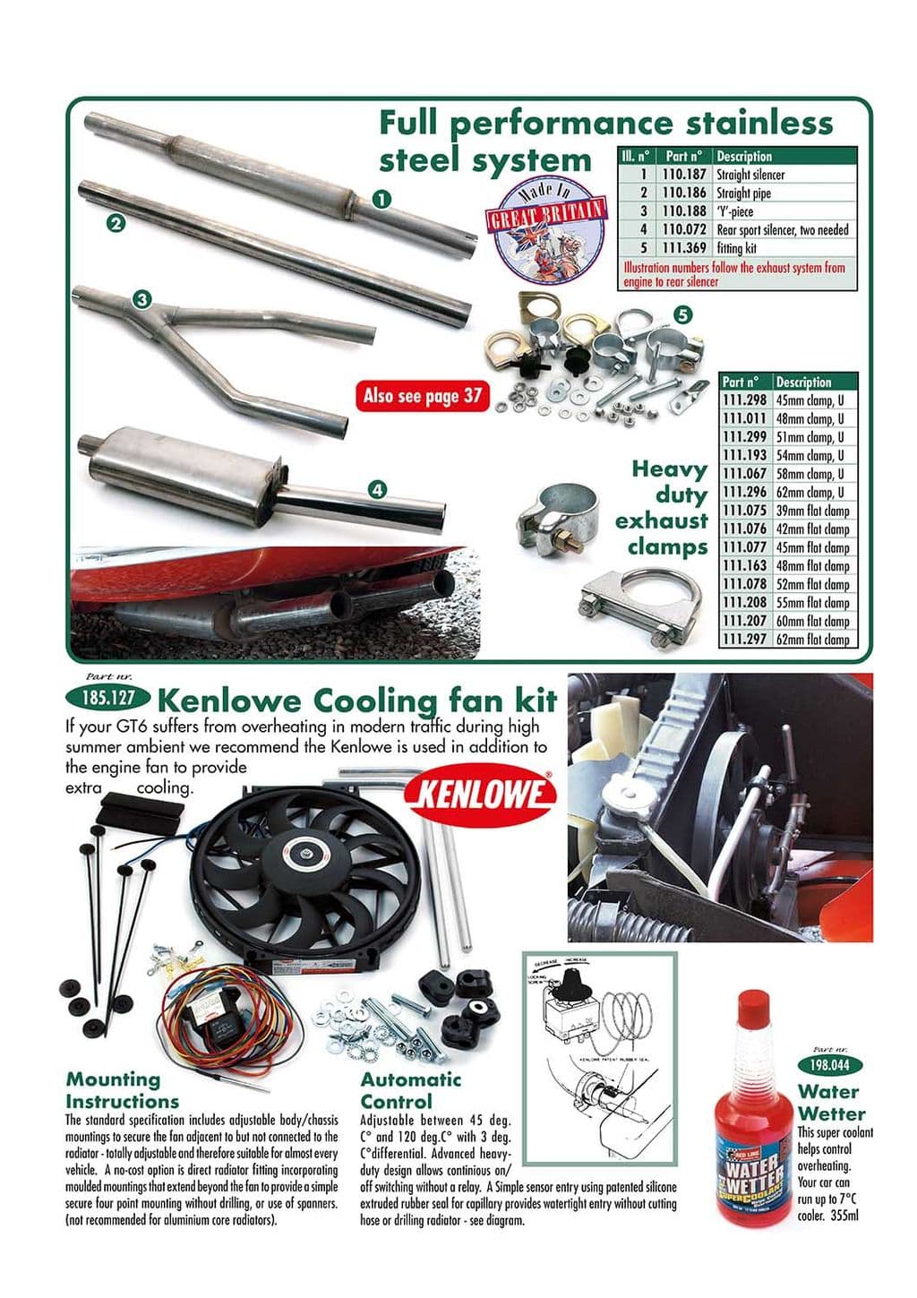 Exhaust & cooling fans - Echappement sport - Accessoires & améliorations - Triumph GT6 MKI-III 1966-1973 - Exhaust & cooling fans - 1