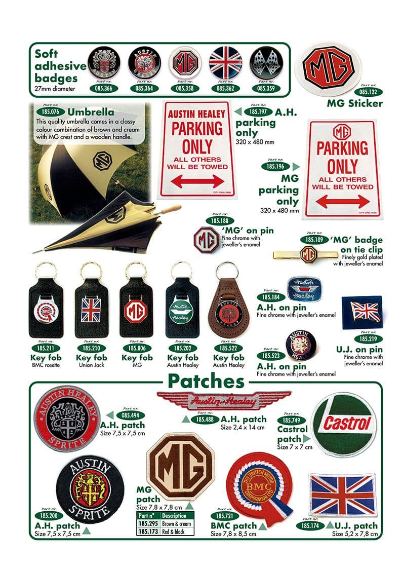 Key fobs, stickers, badges - adhesivos y emblemas - Accesorios y preparación - MG Midget 1958-1964 - Key fobs, stickers, badges - 1