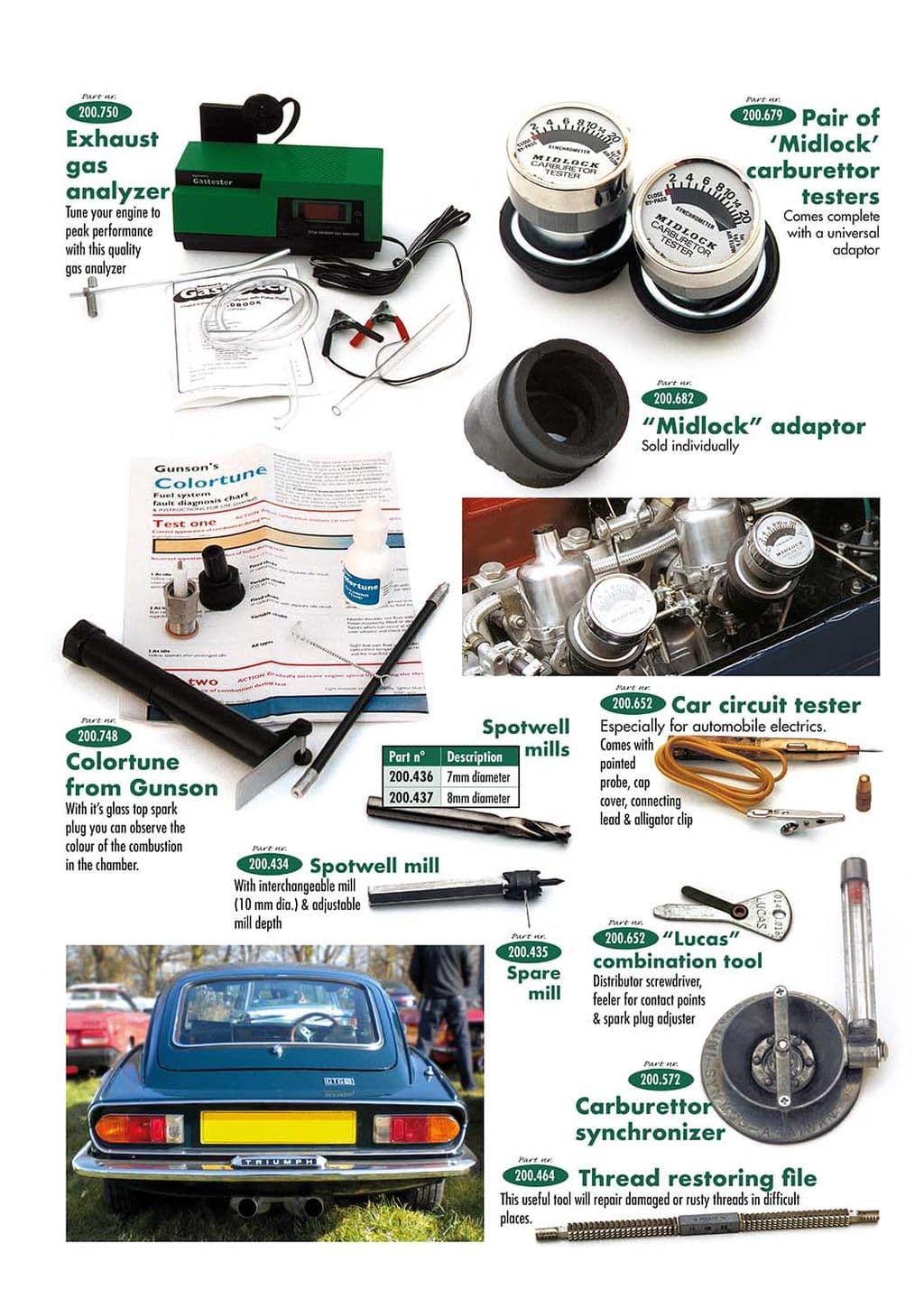 Carburettor Tools - Werkplaats & gereedschap - Onderhoud & opslag - Triumph GT6 MKI-III 1966-1973 - Carburettor Tools - 1
