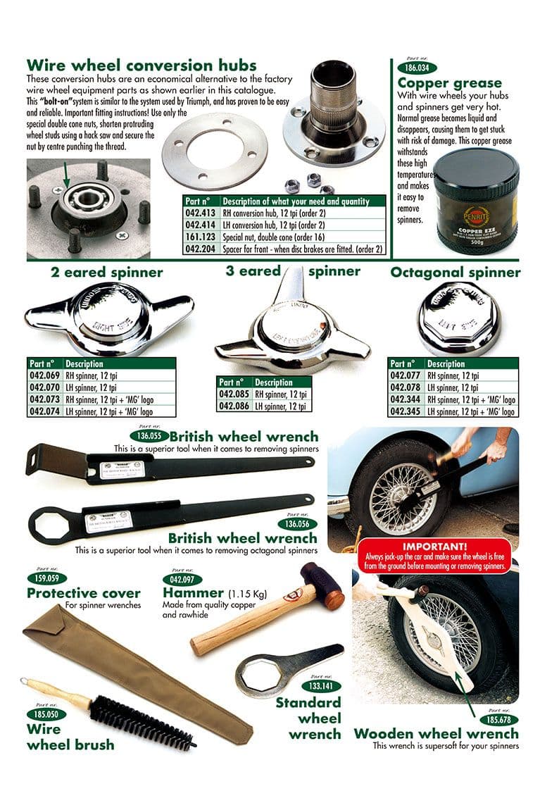 Hubs & spinners - Roues - Accessoires & améliorations - MGA 1955-1962 - Hubs & spinners - 1
