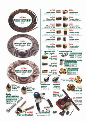 Tubos y latiguillos - British Parts, Tools & Accessories - British Parts, Tools & Accessories piezas de repuesto - Pipes, connectors & tools