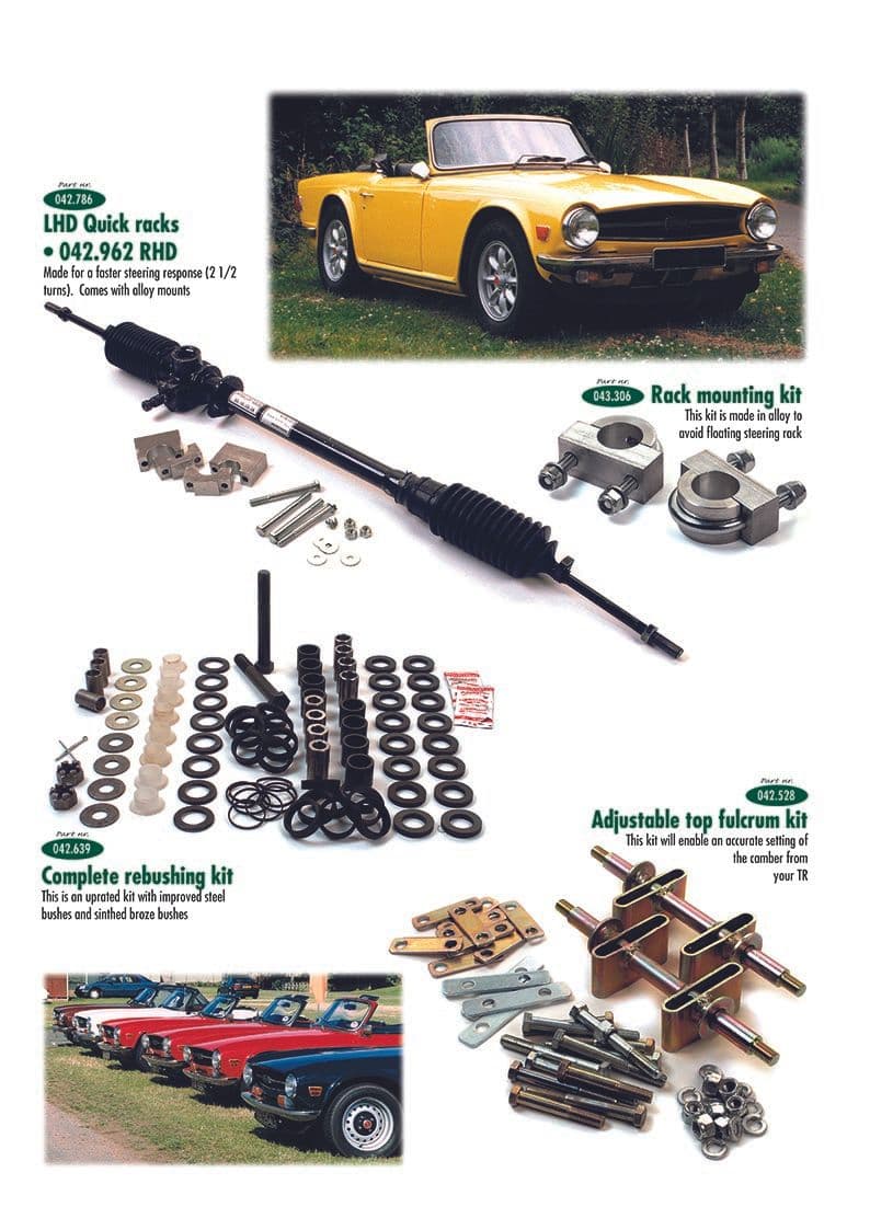 Quick racks & steering - Alustan parannukset & päivitykset - Viritys & tarvikkeet - Triumph TR5-250-6 1967-'76 - Quick racks & steering - 1