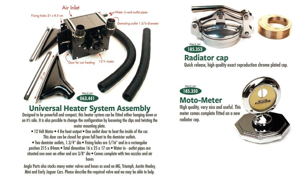 MGTD-TF 1949-1955 - Radiator accessories - Heater - 1