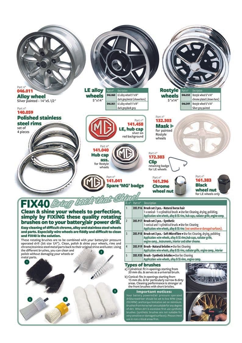 Wheels & care - Wielen - Accessoires & tuning - MGB 1962-1980 - Wheels & care - 1