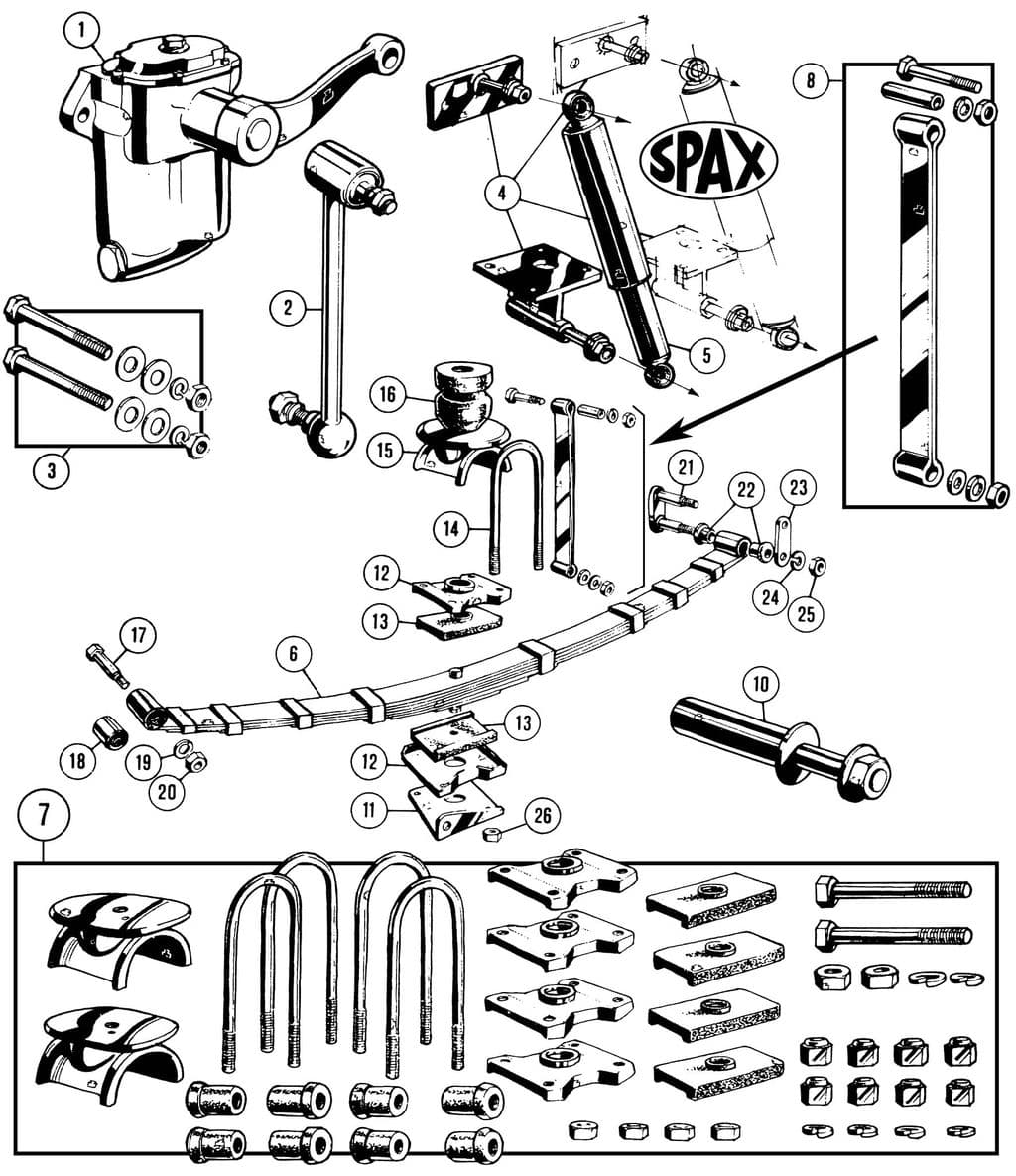 MGC 1967-1969 - Leaf springs | Webshop Anglo Parts - 1