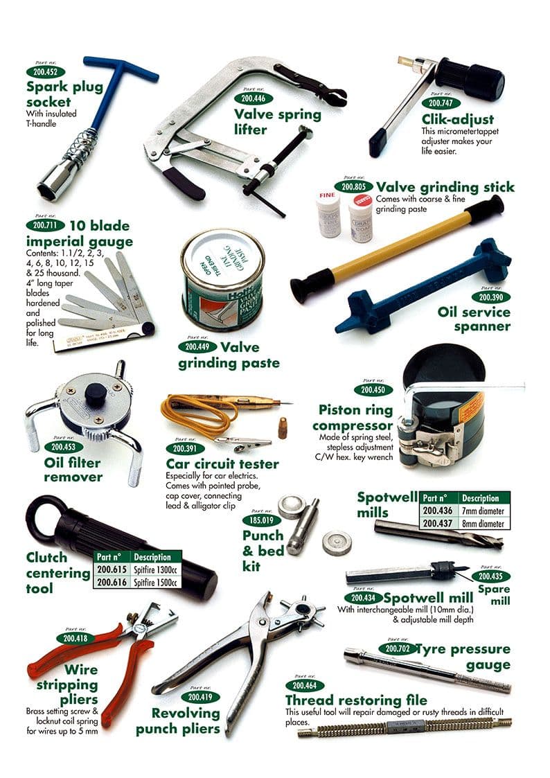 Tools 1 - Korjaus & työkalut - Huolto & säilytys - MGA 1955-1962 - Tools 1 - 1