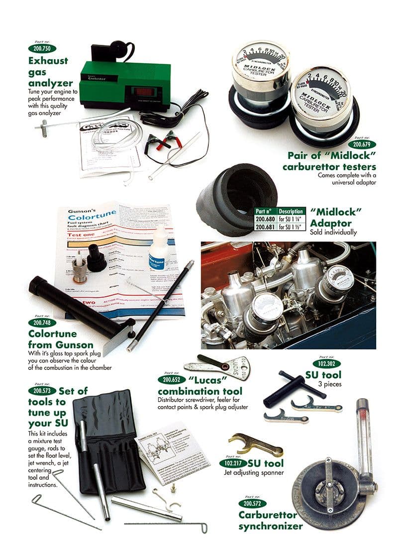 Carburettor Tools - Werkplaats & gereedschap - Onderhoud & opslag - Triumph Spitfire MKI-III, 4, 1500 1962-1980 - Carburettor Tools - 1