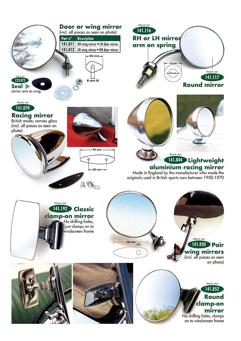 Mirrors - Retroviseurs - Accessoires & améliorations - MG Midget 1958-1964 - Mirrors - 1