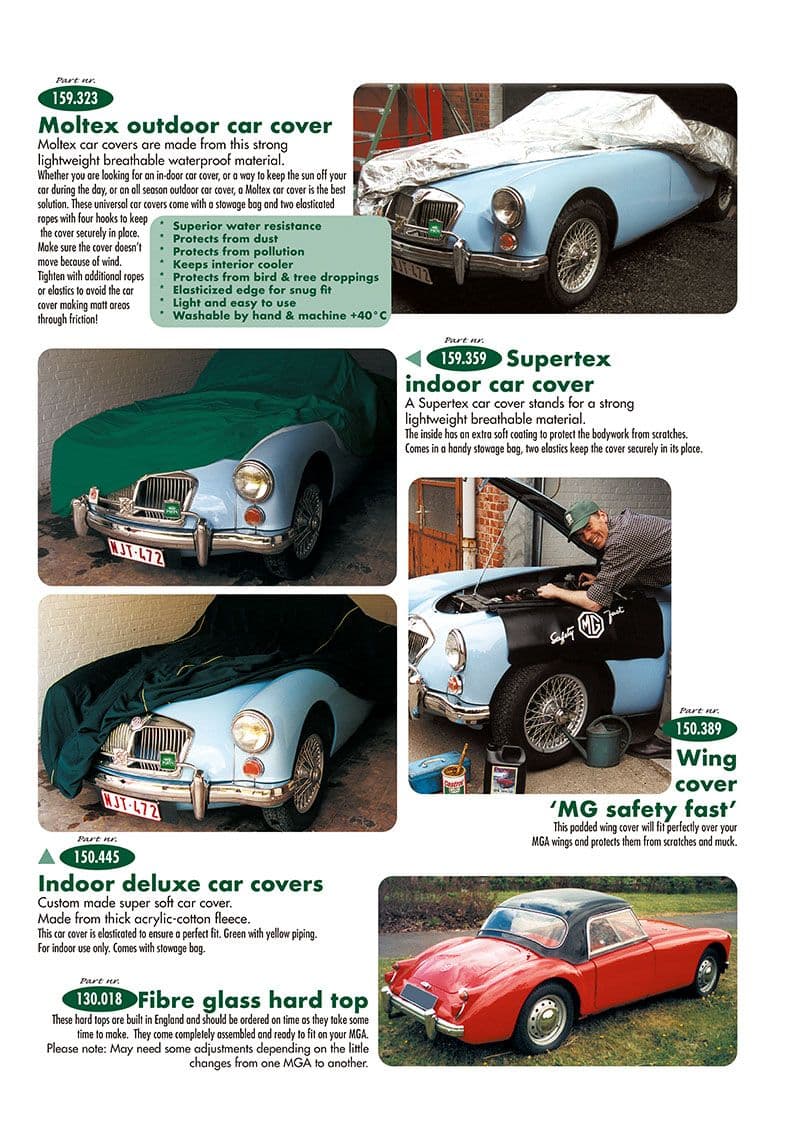 MGA 1955-1962 - Couvertures de voiture à l'intérieur - 1