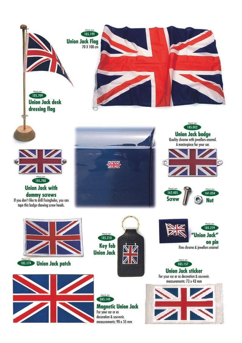 Union Jack - Stickers & badges - Accessoires & tuning - Triumph TR5-250-6 1967-'76 - Union Jack - 1
