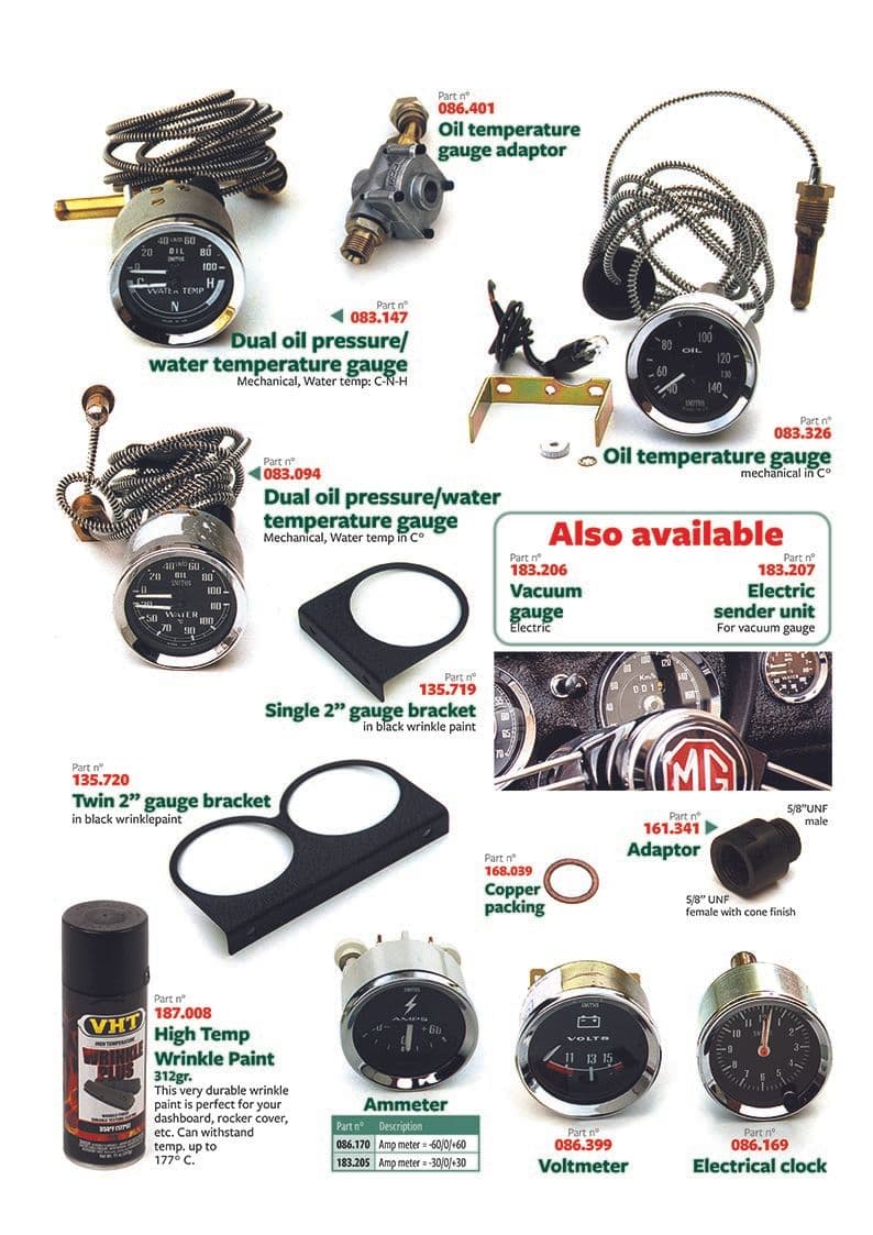 MGB 1962-1980 - Vacuum gauges | Webshop Anglo Parts - Instruments - 1
