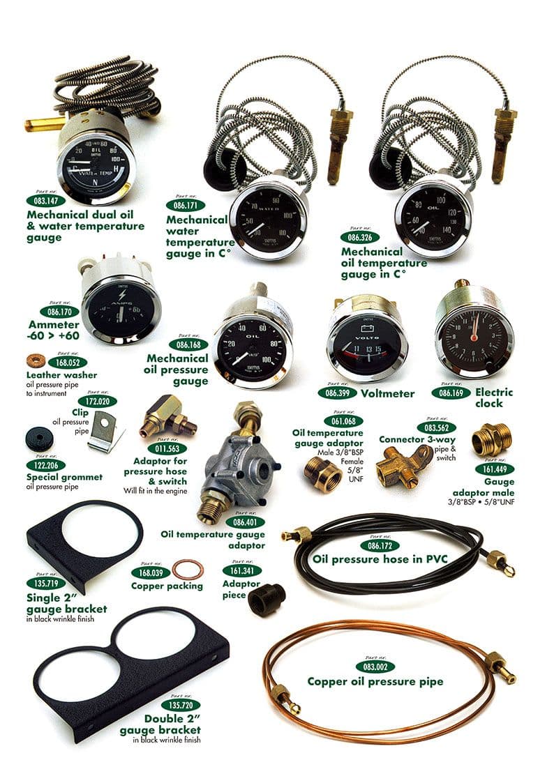 Instruments - Dashboards & components - Interior - Jaguar MKII, 240-340 / Daimler V8 1959-'69 - Instruments - 1