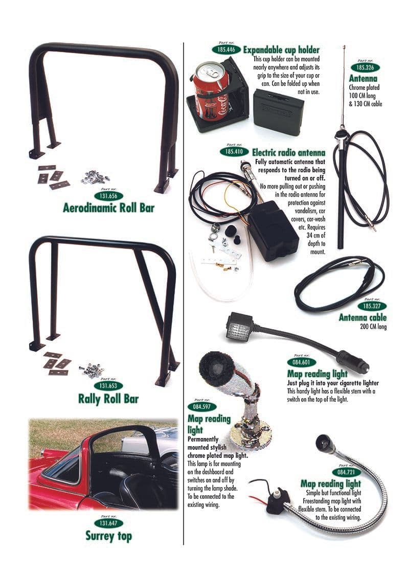 Roll bars & accessories - doplňky - Knihy & příslušenství pro řidiče - Triumph TR5-250-6 1967-'76 - Roll bars & accessories - 1