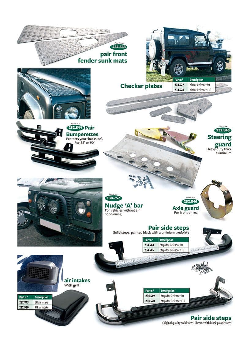 Off-road body protection - Finiture Esterni - Accessori e Tuning - Land Rover Defender 90-110 1984-2006 - Off-road body protection - 1