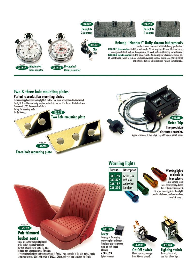 Rally & seats - Styling interieur - Accessoires & tuning - Jaguar MKII, 240-340 / Daimler V8 1959-'69 - Rally & seats - 1