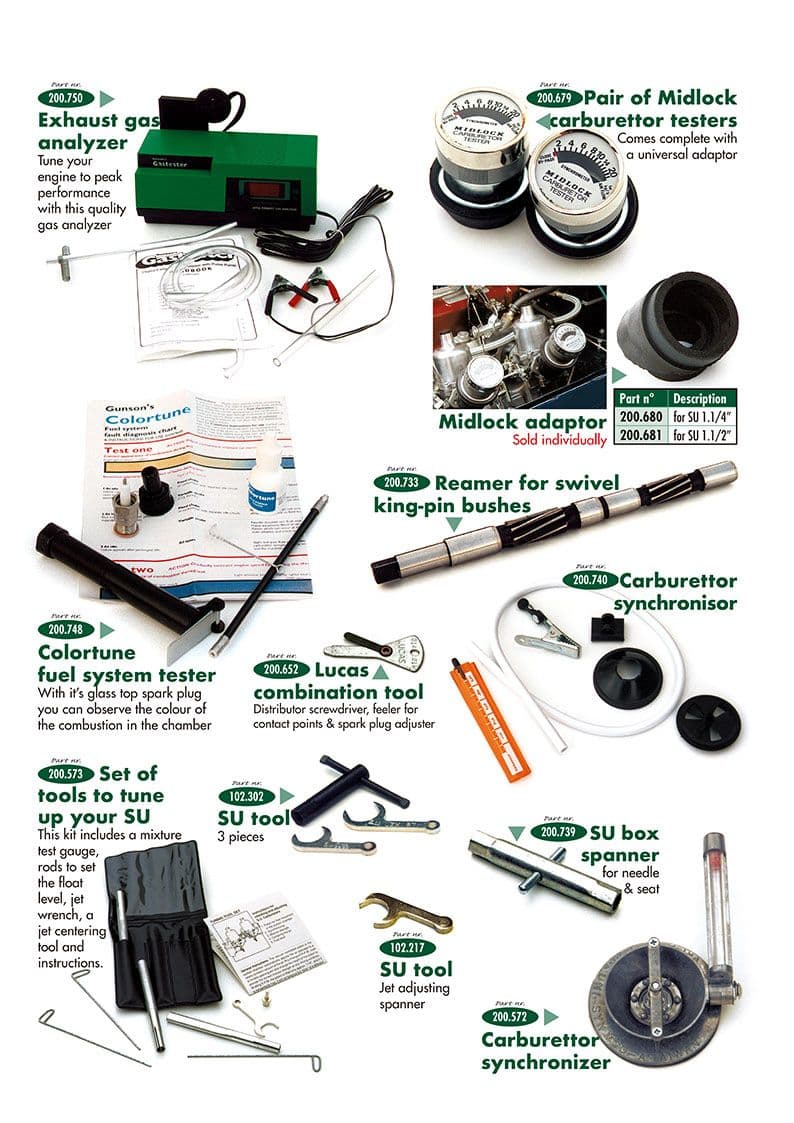 Carburettor Tools - Werkplaats & gereedschap - Onderhoud & opslag - Austin-Healey Sprite 1964-80 - Carburettor Tools - 1