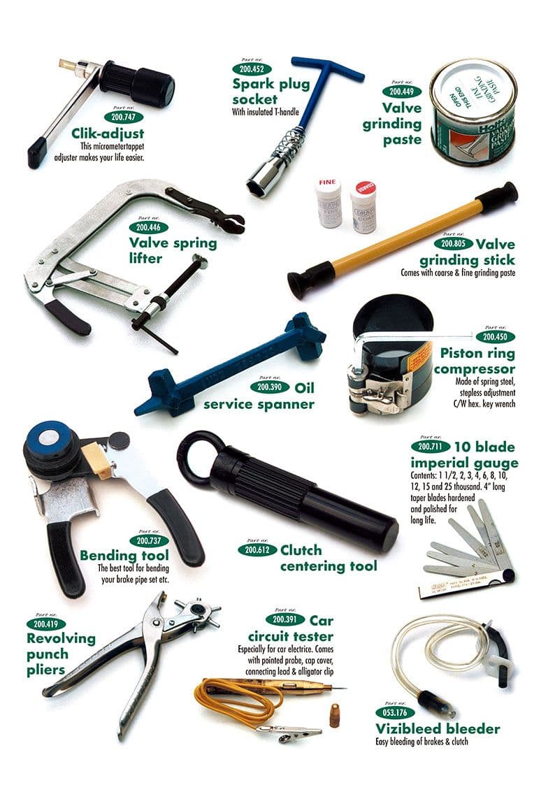 Tools - Verkstad och verktyg - Underhåll och förvaring - MG Midget 1958-1964 - Tools - 1