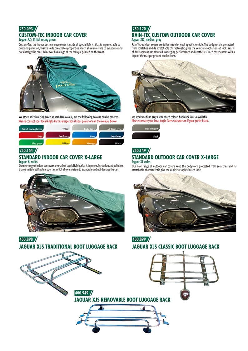 Jaguar XJS - Car covers indoor | Webshop Anglo Parts - Car covers & luggage racks - 1