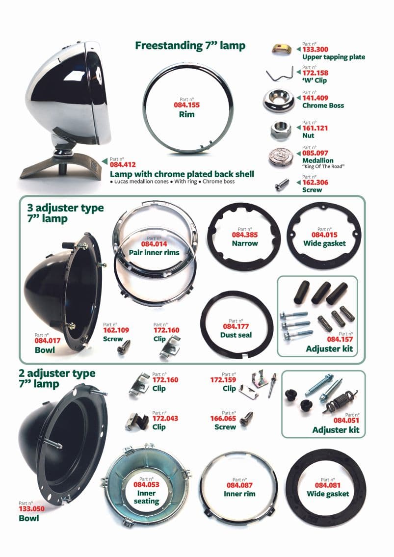 British Parts, Tools & Accessories - Headlight assemblies - Headlamps 1 - 1